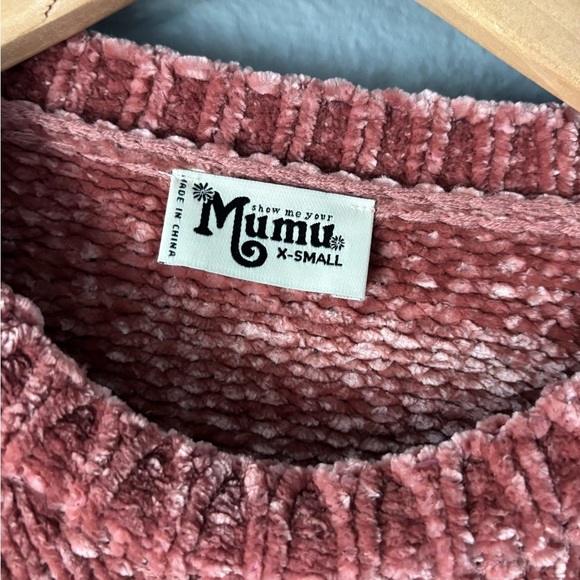 Show Me Your Mumu | Jesse sweater | pink | chenille | long sleeve | crewneck| xs - Picture 9 of 9